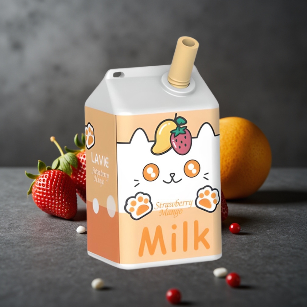 LAVIE Milk 7000 Puffs Jordbær Mango 0% 16ML Type C vape wholesale in Denmark