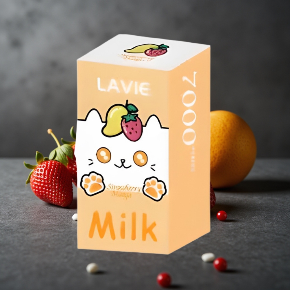 LAVIE Milk 7000 Puffs Jordbær Mango 0% 16ML Type C vape wholesale in Denmark