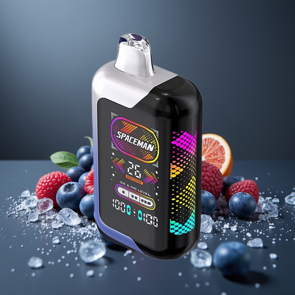 SMOK Spaceman SP40000 40000 puff Blå Hindbær Is 0% nikotin 20ml 1000mAh