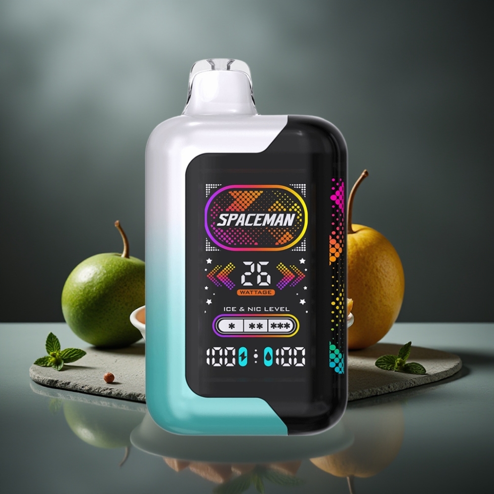 SMOK Spaceman SP40000 40000 puff Friske Mynte 0% nikotin 20ml 1000mAh skærm