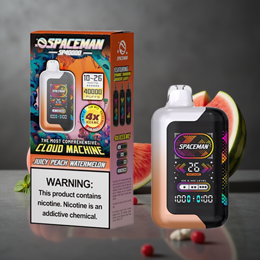 SMOK Spaceman SP40000 40000 puff Saftig Fersken Vandmelon 0% nikotin opla