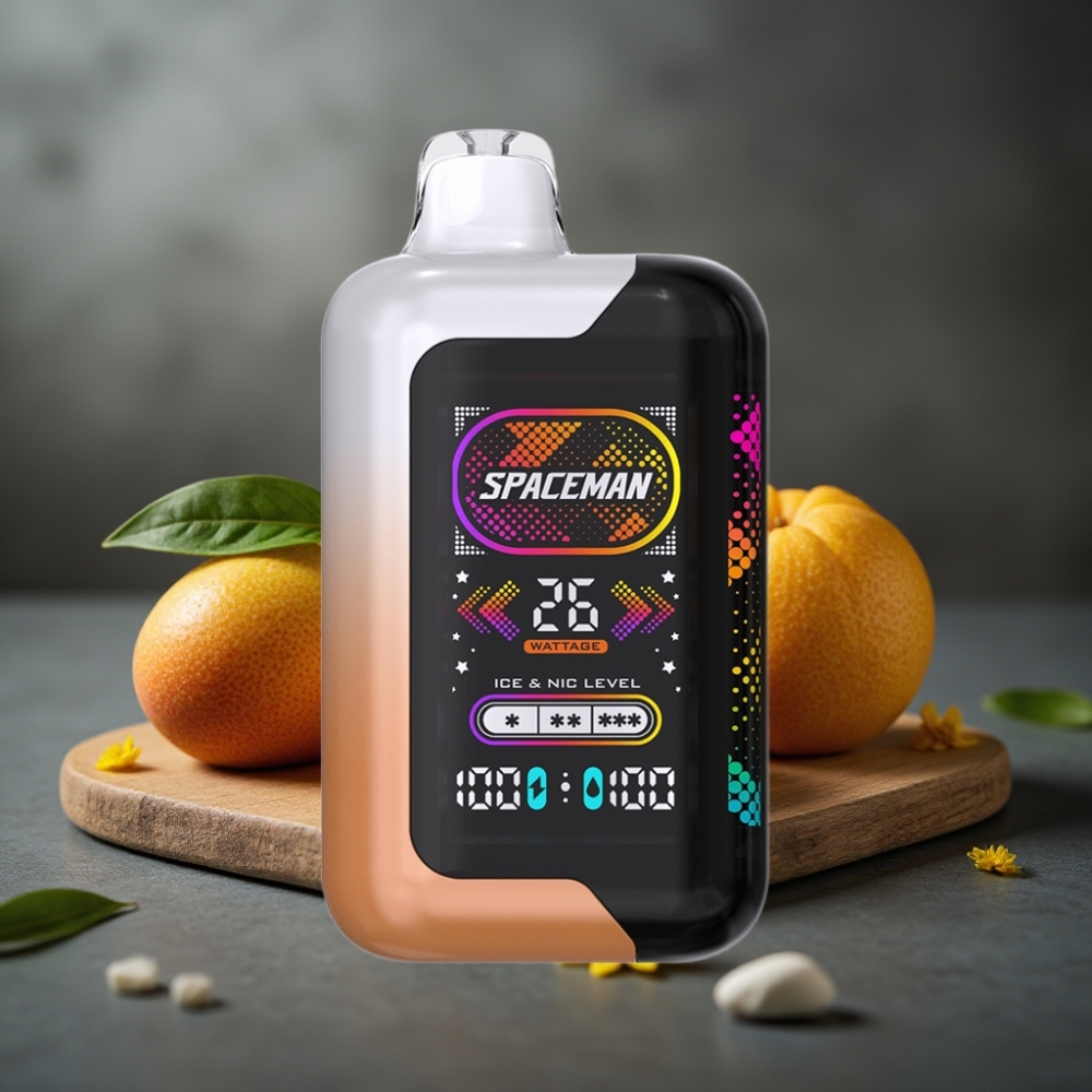 SMOK Spaceman SP40000 40000 puff Sur Mango Honningmelon 0% Nikotin 20ml 1000mAh Skærm